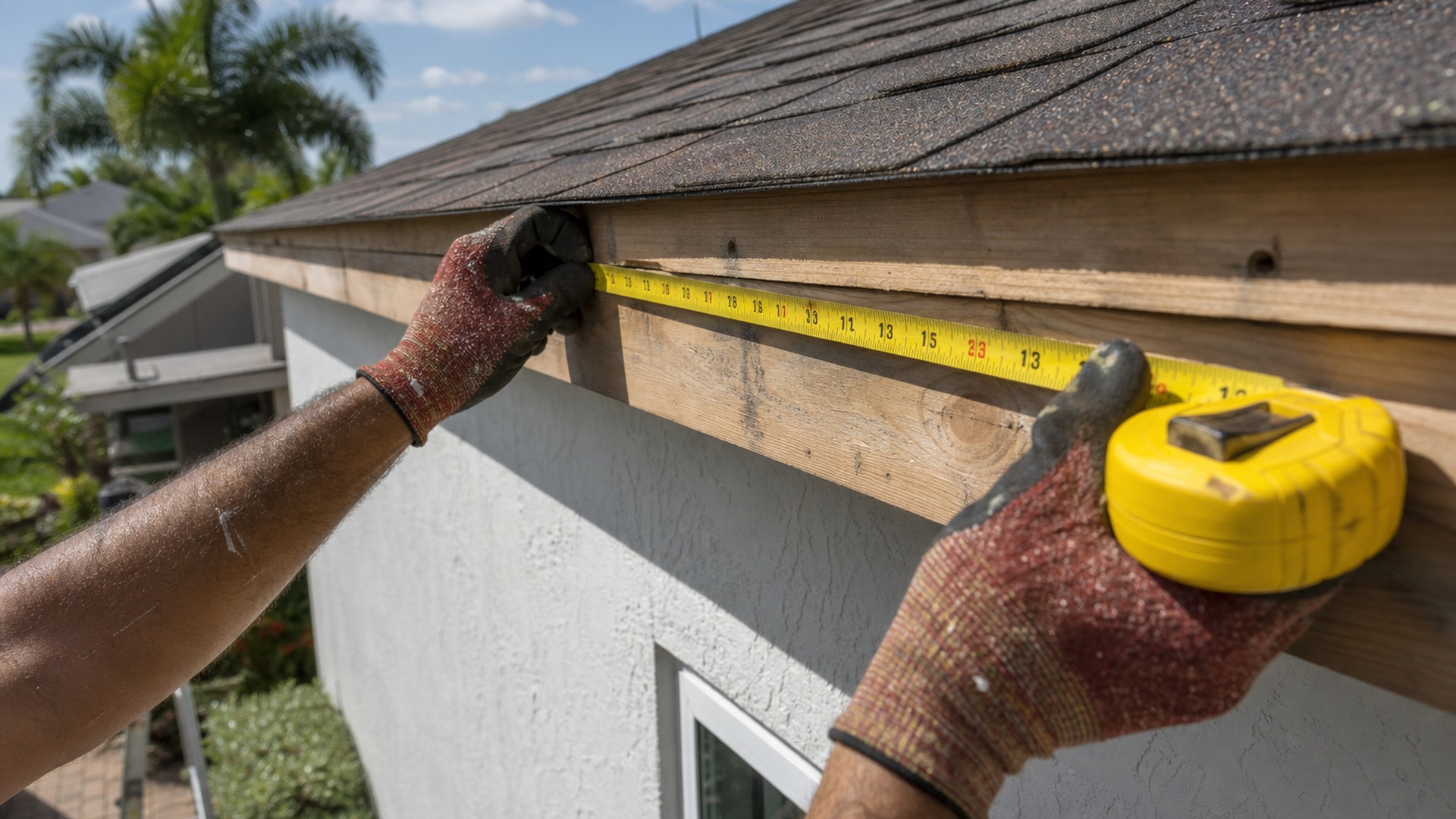 Custom gutter layout details on a Tampa Bay property