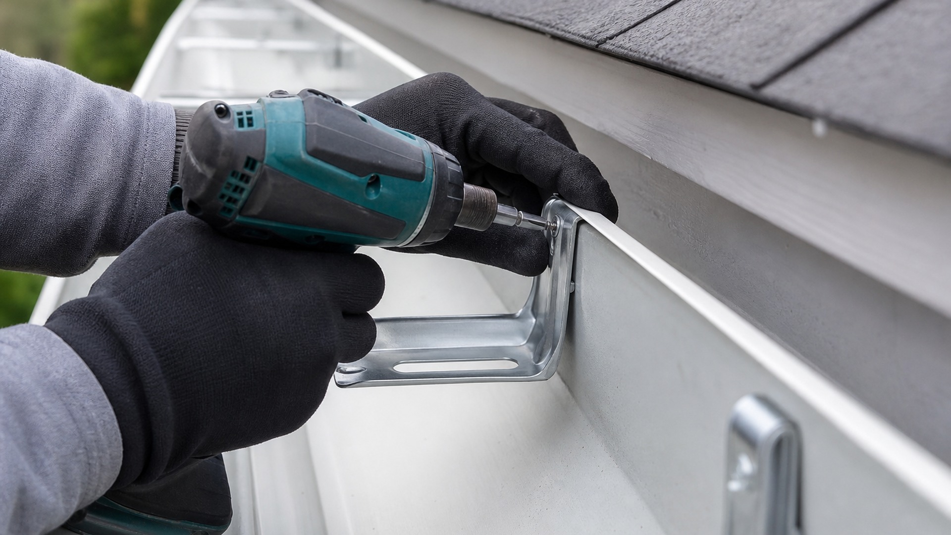 Detailed gutter work along a Tampa Bay home roofline