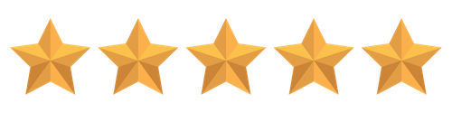Five gold stars illustrating SunLife Gutters Tampa Google score